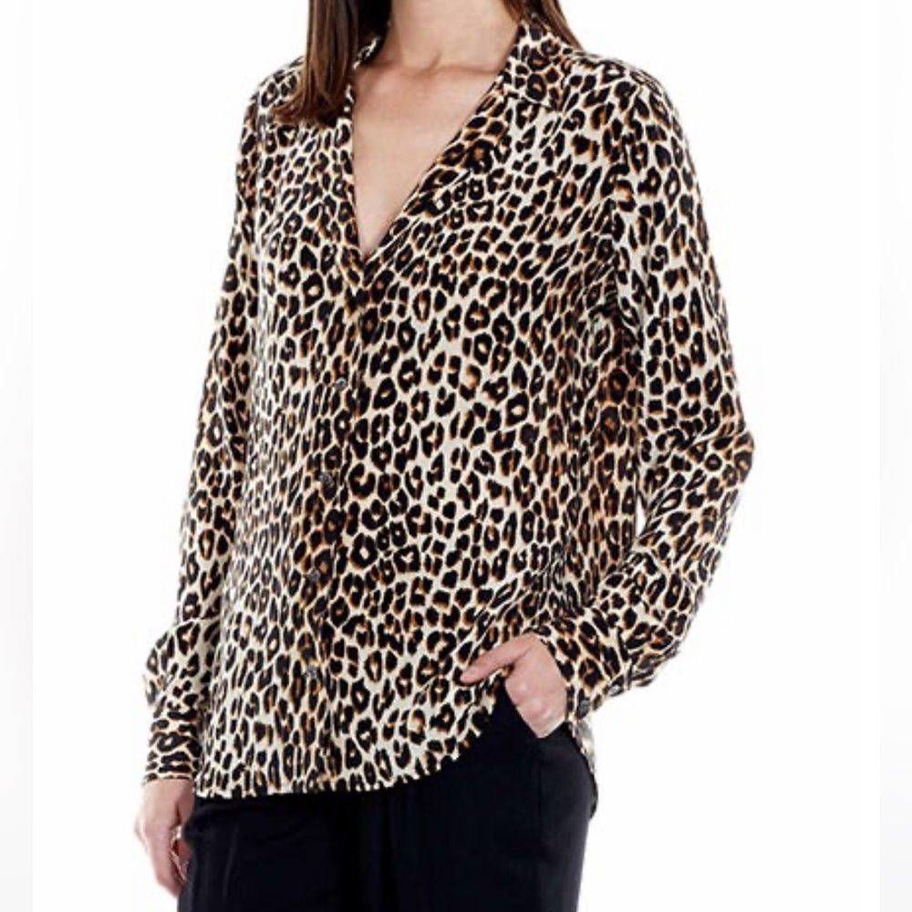 Equipment Silk Blouse – Leopard Print